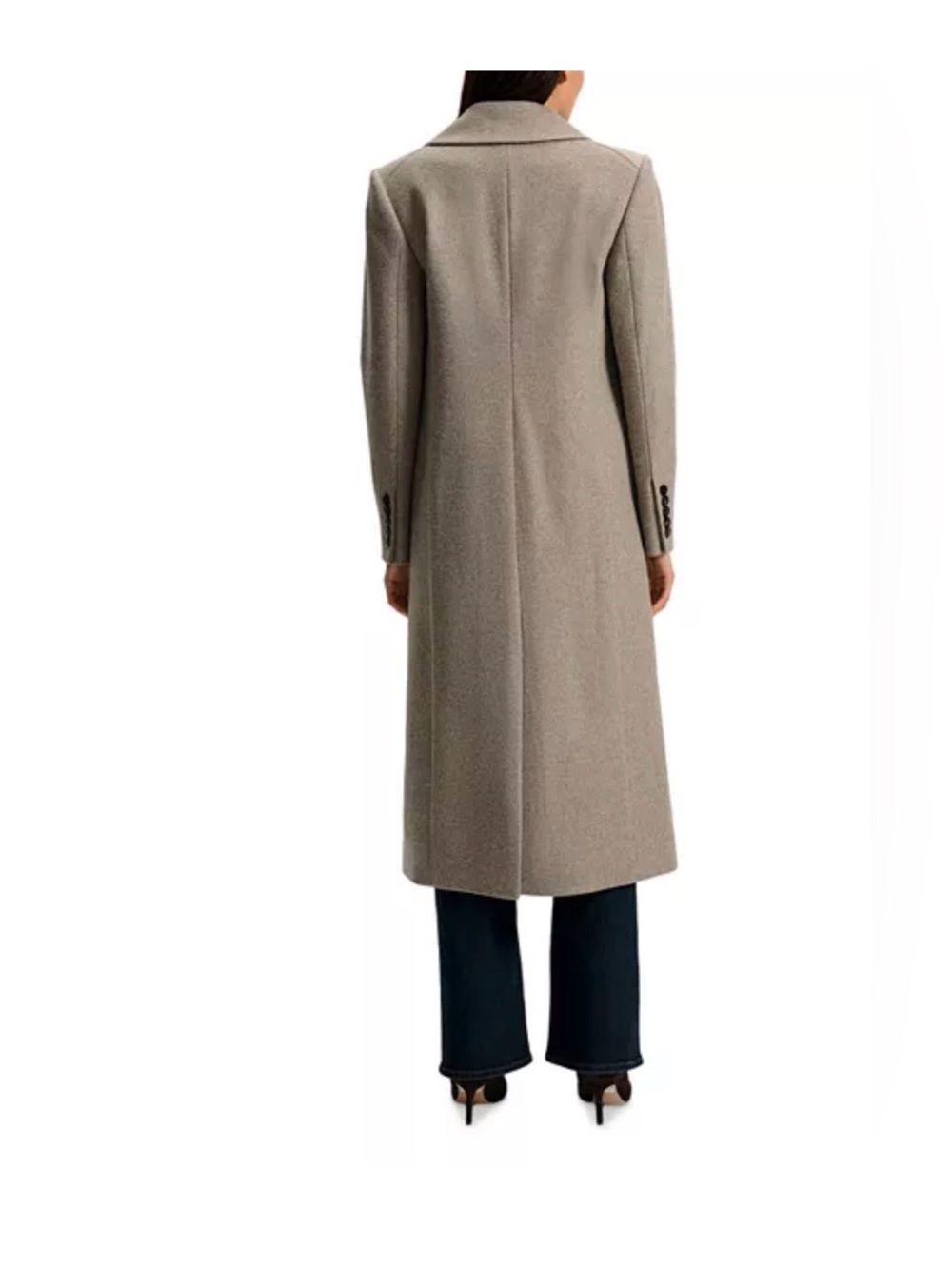 NWT Veronica Beard Taupe Mélange Double-Breasted Dickey Coat - Picture 3 of 7